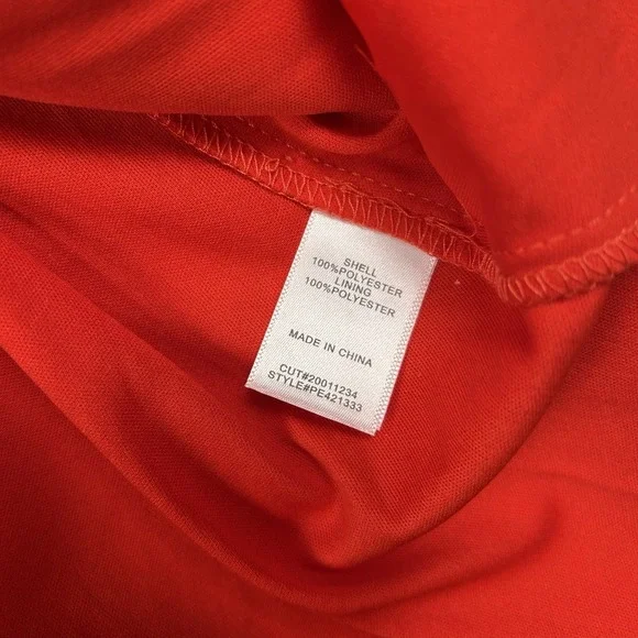 Premier Amour Women Floral Fit Flare Faux Wrap Red Dress Size 10 Bow V Neck Love - Picture 8 of 11